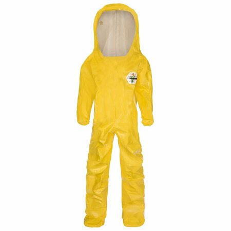 LAKELAND Suit, C4T450Y, ChemMax, Chemical, X-Large, Yellow C4T450Y-XL